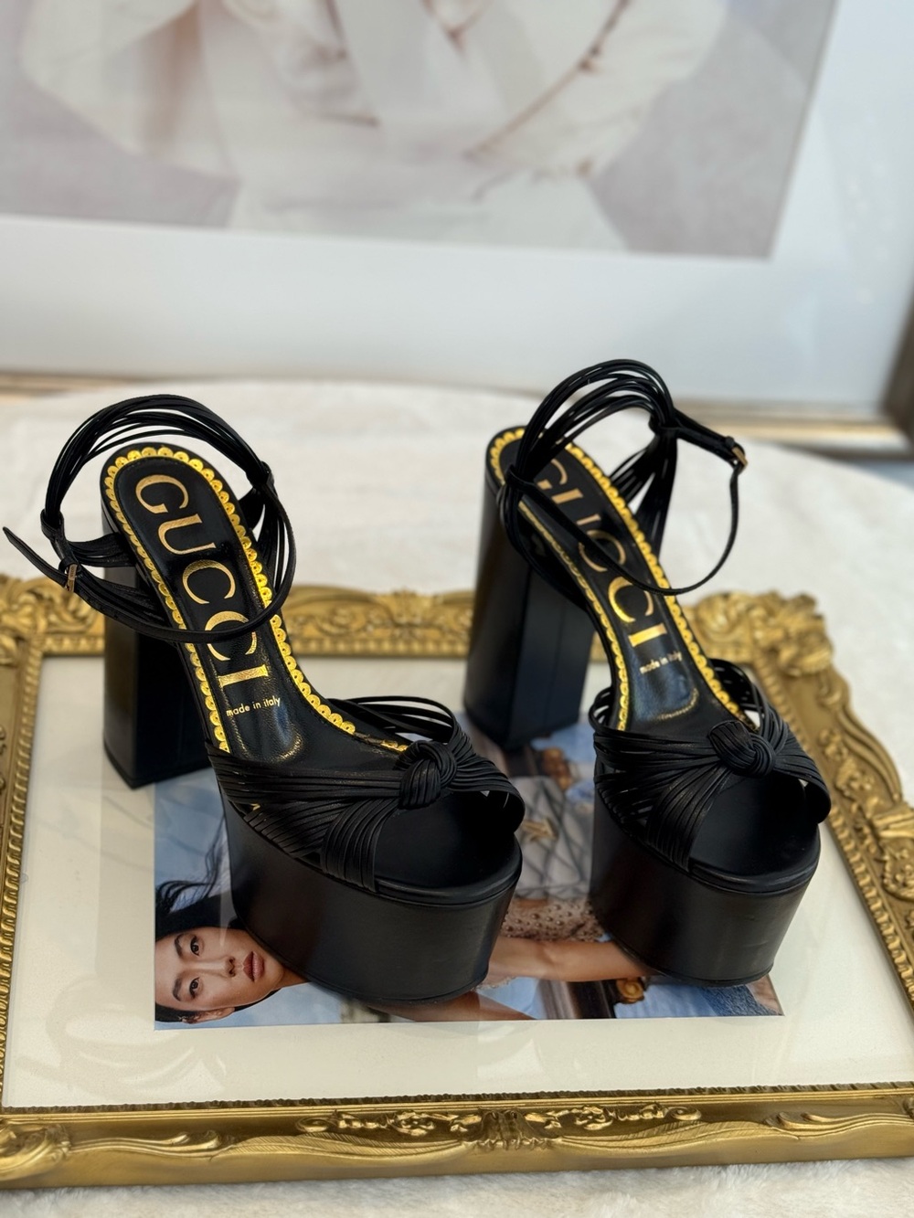 Gucci Crawford Knotted Platform Sandal